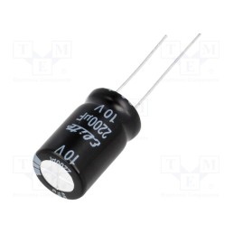 5 pcs x Elite - PF1A222MNN1220 - Capacitor: electrolytic, THT, 2200uF, 10VDC, Ø12.5x20mm, Pitch: 5mm
