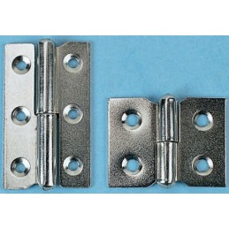 5 pcs - Pinet Steel Butt Hinge with a Lift-off Pin, Screw Fixing, 30mm x 40mm x 1.2mm