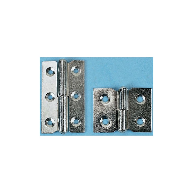 5 pcs - Pinet Steel Butt Hinge with a Lift-off Pin, Screw Fixing, 30mm x 40mm x 1.2mm