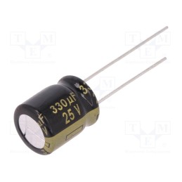 5 pcs x PANASONIC - EEUFM1E331 - Capacitor: electrolytic, low ESR, THT, 330uF, 25VDC, Ø10x12.5mm
