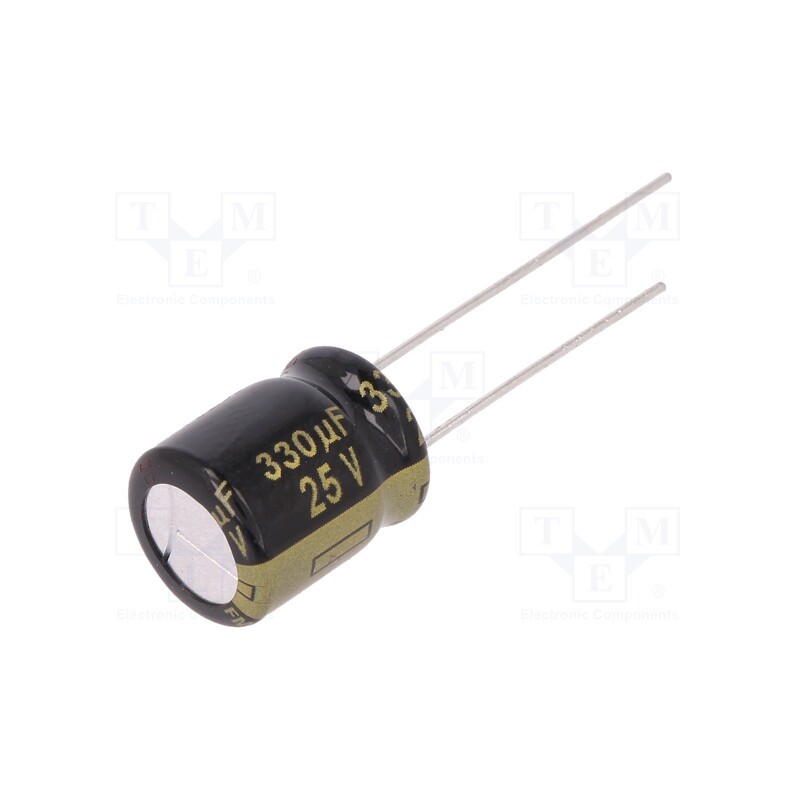 5 pcs x PANASONIC - EEUFM1E331 - Capacitor: electrolytic, low ESR, THT, 330uF, 25VDC, Ø10x12.5mm