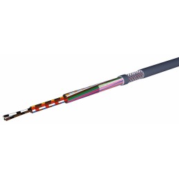 1 Reel of 100 M - AXINDUS HIFLEX-CY Control Cable, 12 Cores, 0.75 mm², LIYCY, Screened, 100m, Grey PVC Sheath, 18AWG