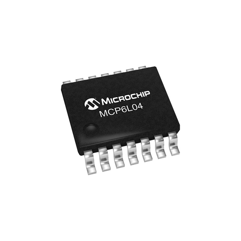 15 pcs - MCP6L04T-E/ST Microchip, Op Amp, RRIO, 1MHz, 1.8 - 6 V, 14-Pin TSSOP