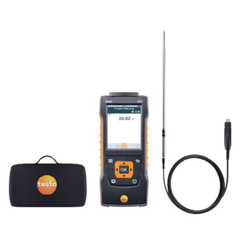 1 pcs - Testo 440 Laboratory Kit Data Logging Air Quality Meter for Temperature, +400°C Max, Battery-Powered