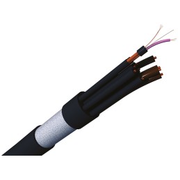 1 Reel of 100 M - AXINDUS Screened 8 Core Audio & Control Cable, 0.22 mm2 CSA, 9.5mm od, 100m, Black