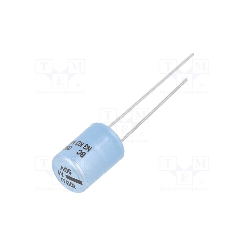 2 pcs x VISHAY - MAL203690109E3 - Capacitor: electrolytic, THT, 100uF, 50VDC, Ø8.2x11mm, Pitch: 5mm