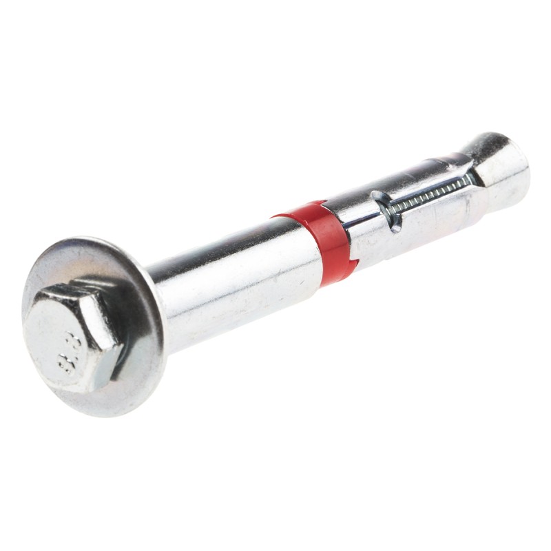 1 pcs - RS PRO Steel Fixing Bolts M12 x 80mm, 12mm Fixing Hole