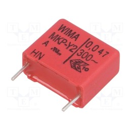 2 pcs x WIMA - MKY22W24704F00KSSD - Capacitor: polypropylene, 47nF, 8x15x18mm, THT, ±10%, 15mm, 300VAC