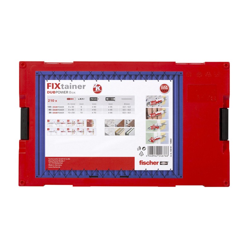 1 pcs - Masonry Fixing Kit, 210 piece Wall Plug kit