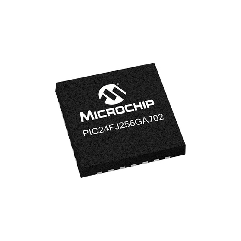 5 pcs - Microchip PIC24FJ256GA702-I/ML, 16bit PIC Microcontroller, PIC24FJ, 32MHz, 256 kB Flash, 28-Pin QFN