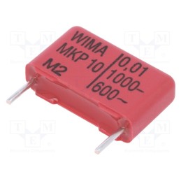 2 pcs x WIMA - MKP1O121004B00KSSD - Capacitor: polypropylene, 10nF, 18x5x11mm, THT, ±10%, 15mm, 1kVDC