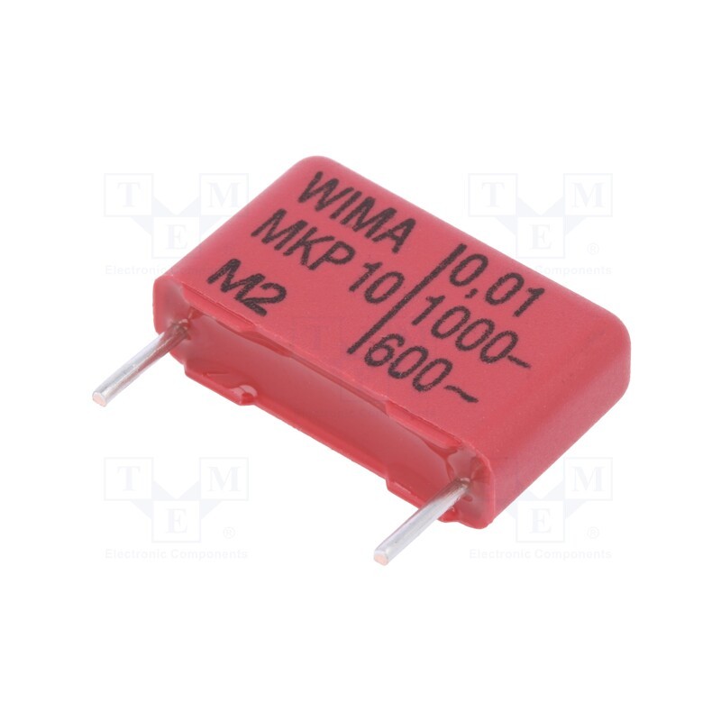 2 pcs x WIMA - MKP1O121004B00KSSD - Capacitor: polypropylene, 10nF, 18x5x11mm, THT, ±10%, 15mm, 1kVDC