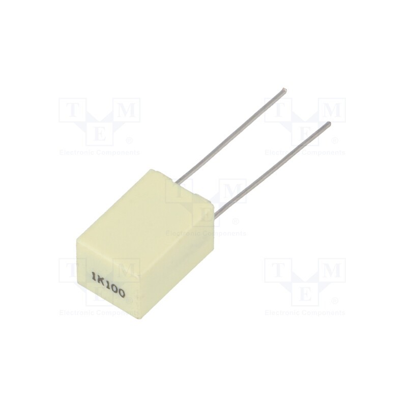 5 pcs x KEMET - R82EC4100Z370K - Capacitor: polyester, 1uF, 63VAC, 100VDC, 5mm, ±10%, 7.2x6x11mm