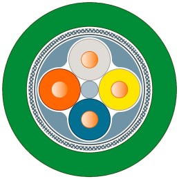 1 Reel of 20 M - Siemens Cat5 Ethernet Cable, Green, 20m