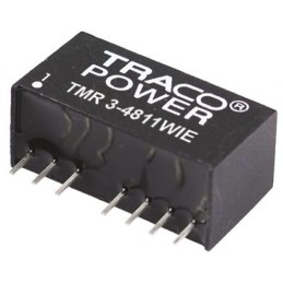1 pcs - TRACOPOWER TMR 3WIE DC-DC Converter, 12V dc/ 250mA Output, 18 - 75 V dc Input, 3W, Through Hole, +85°C Max Temp