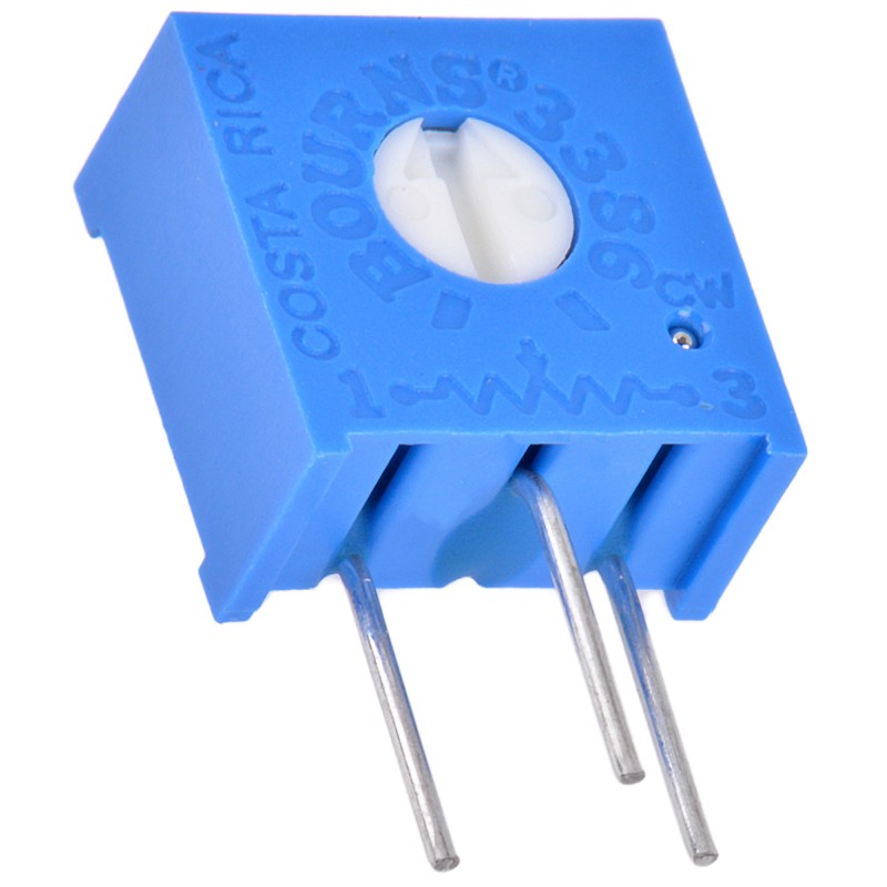 1 pcs - 2.2kΩ, Through Hole Trimmer Potentiometer 0.5W Side Adjust Bourns, 3386