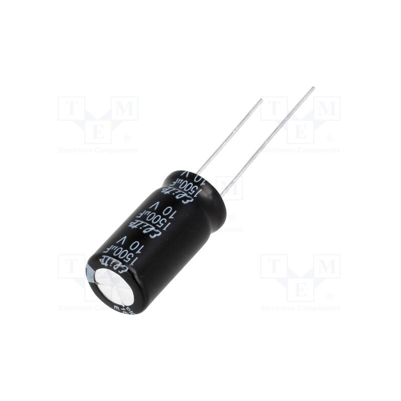 5 pcs x Elite - PF1A152MNN1020 - Capacitor: electrolytic, THT, 1500uF, 10VDC, Ø10x20mm, Pitch: 5mm