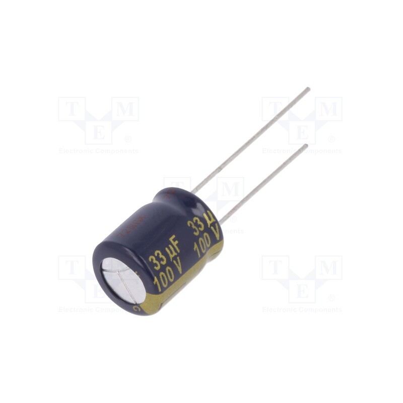 5 pcs x PANASONIC - EEUFC2A330 - Capacitor: electrolytic, low ESR, THT, 33uF, 100VDC, Ø10x12.5mm