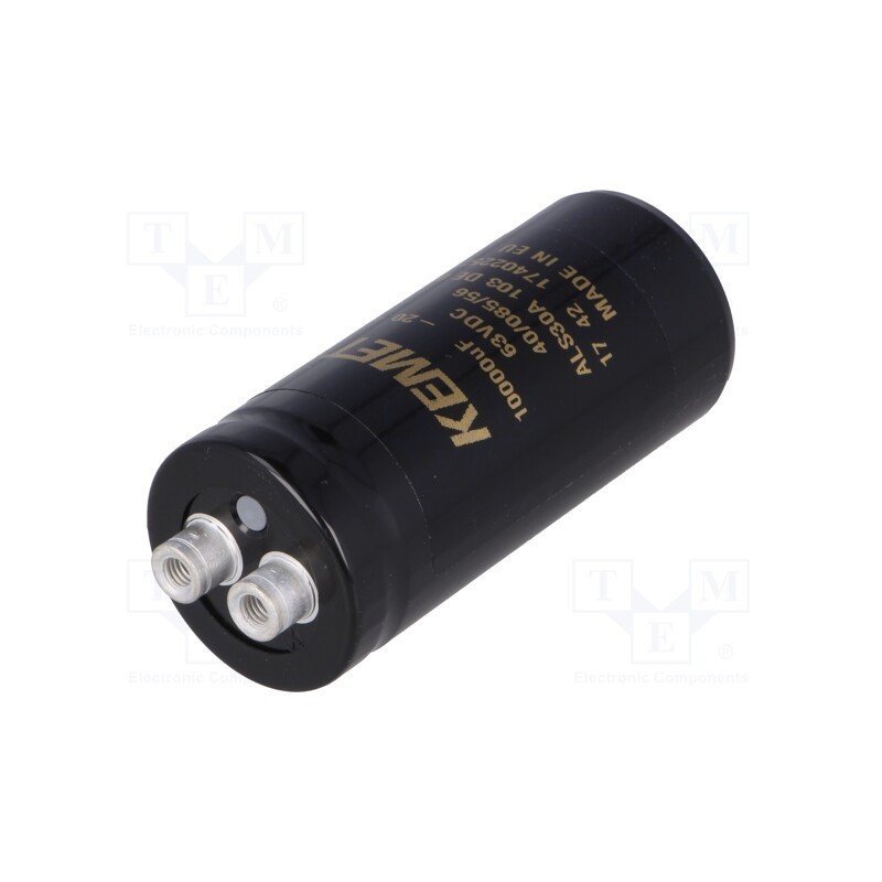 1 pcs x KEMET - ALS30A103DE063 - Capacitor: electrolytic, 10mF, 63VDC, Ø36x82mm, Pitch: 12.8mm, ±20%