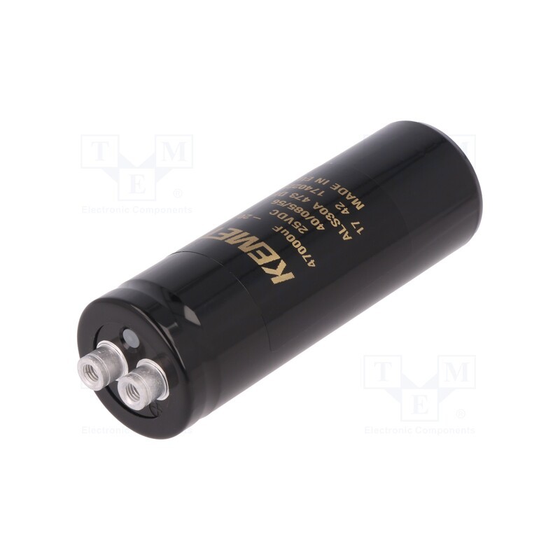 1 pcs x KEMET - ALS30A473DF025 - Capacitor: electrolytic, 47mF, 25VDC, Ø36x105mm, Pitch: 12.8mm