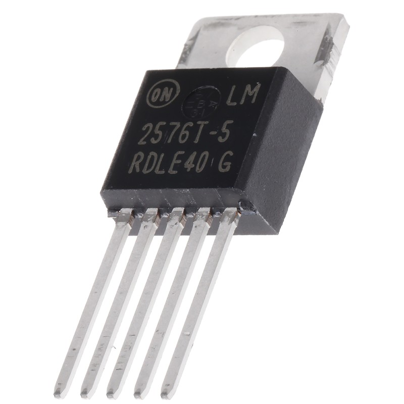 2 pcs - onsemi, LM2576T-005G Step-Down Switching Regulator, 1-Channel 3A 5-Pin, TO-220