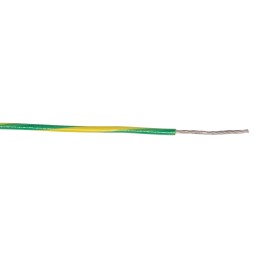 1 Reel of 200 M - AXINDUS KY33 Series Green/Yellow 1.34 mm² Hook Up Wire, 16 AWG, 19 x 0, 30, 200m, PVC Insulation