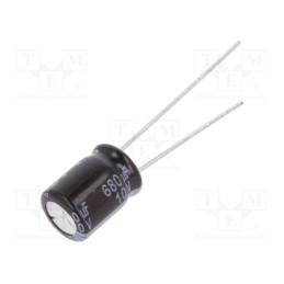 5 pcs x PANASONIC - EEUFR1A681 - Capacitor: electrolytic, low ESR, THT, 680uF, 10VDC, Ø8x11.5mm