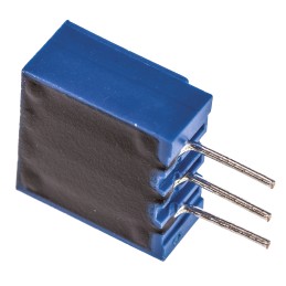 1 pcs - Vishay 64W Series 19 (Electrical), 22 (Mechanical)-Turn Through Hole Trimmer Resistor with Pin Terminations, 5kΩ ±10%
