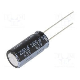 5 pcs x PANASONIC - EEUFR0J222 - Capacitor: electrolytic, low ESR, THT, 2200uF, 6.3VDC, Ø10x20mm