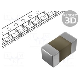 1 pcs x KYOCERA AVX - 04025C102MAT2A - Capacitor: ceramic, MLCC, 1nF, 50V, X7R, ±20%, SMD, 0402