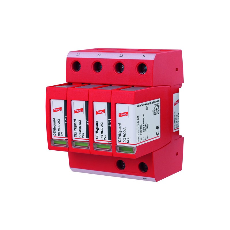 1 pcs - Dehn, DG M TNS ACI Surge Arrester 275 V Maximum Voltage Rating Surge Arrester