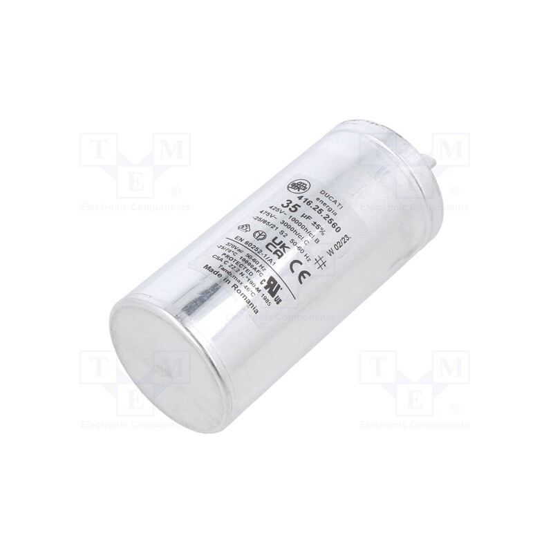 1 pcs x DUCATI ENERGIA - 4.16.25.25.60 - Capacitor: motors, run, 35uF, 425VAC, Ø45x98mm, -25÷70°C, ±5%