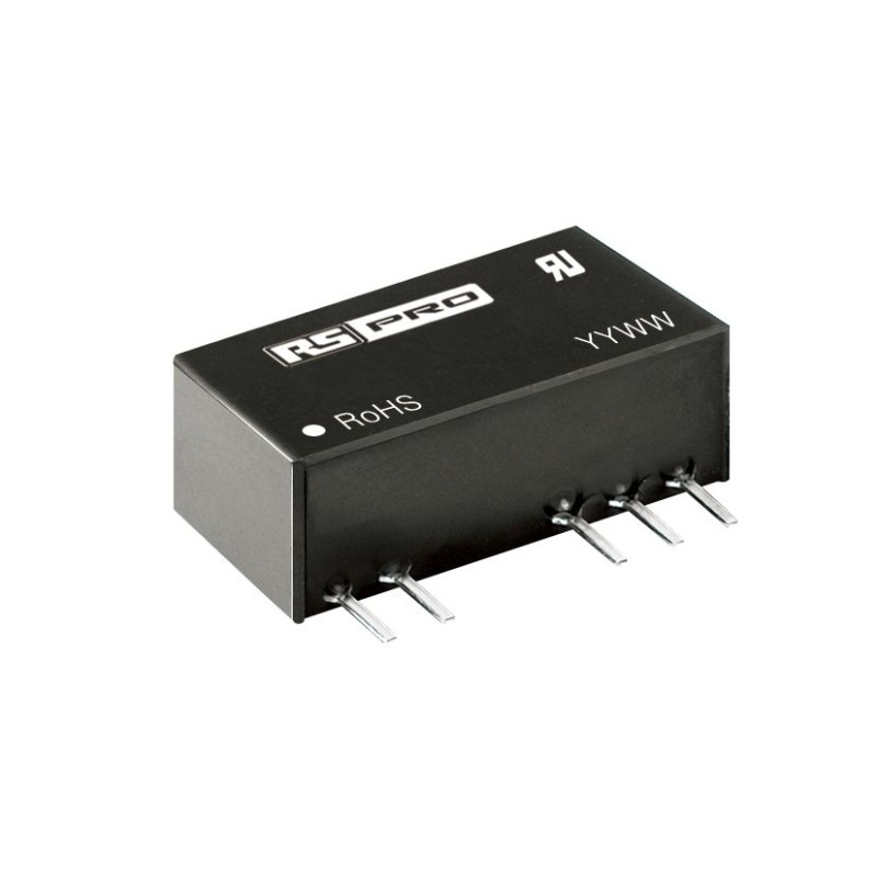 1 pcs - RS PRO DC-DC Converter, ±5V dc/ 100mA Output, 4.5 - 5.5 V dc Input, 1W, PCB Mount, +105°C Max Temp -40°C Min Temp