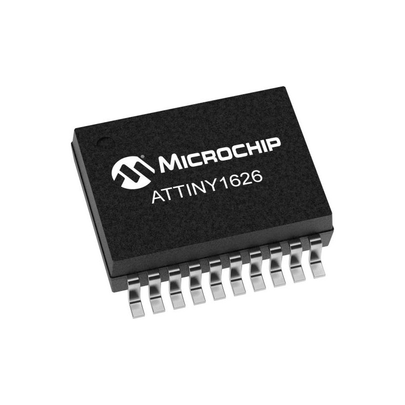 5 pcs - Microchip ATTINY1626-XU, 8bit 8 bit MCU Microcontroller, AVR, 20MHz, 16 KB Flash, 20-Pin SSOP