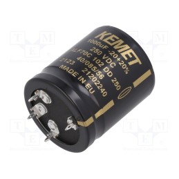 1 pcs x KEMET - ALF70C102DD250 - Capacitor: electrolytic, SNAP-IN, 1000uF, 250VDC, Ø35x40mm, ±20%