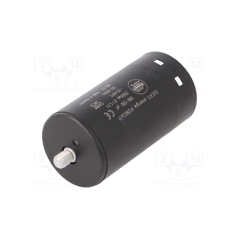 1 pcs x DUCATI ENERGIA - 412803411 - Capacitor: electrolytic, 119uF, Ø45.5x84mm, ±10%, M8 screw, 250VAC