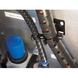 1 Reel of 25 M - HellermannTyton PA 6 Black Cable Sleeve, 25mm Diameter, 25m Length, Helawrap Series