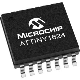 5 pcs - Microchip ATTINY1624-XU, 8bit 8 bit MCU Microcontroller, AVR, 20MHz, 16 KB Flash, 14-Pin TSSOP