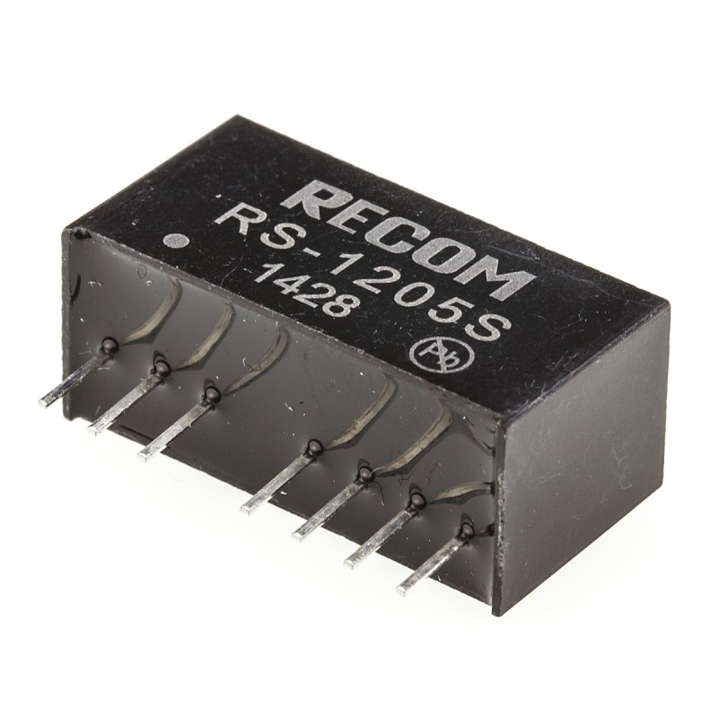 1 pcs - Recom RS DC-DC Converter, 5V dc/ 400mA Output, 9 - 18 V dc Input, 2W, Through Hole, +85°C Max Temp -40°C Min Temp