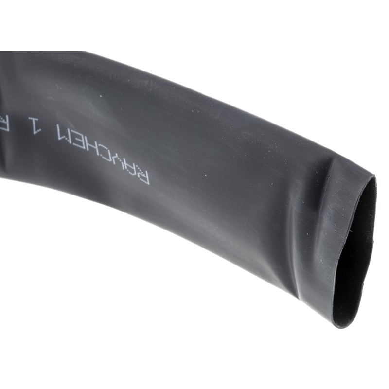 1 Reel of 3 M - TE Connectivity Heat Shrink Tubing, Black 25.4mm Sleeve Dia. x 3m Length 2:1 Ratio, RW-200 Series