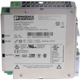 1 pcs - Phoenix Contact QUINT-PS/24DC/24DC/5 DC-DC Converter, 24V dc/ 5A Output, 18 - 32 V dc Input, 120W, DIN Rail
