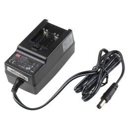 1 pcs - MEAN WELL 18W Plug-In AC/DC Adapter 9V dc Output, 2A Output