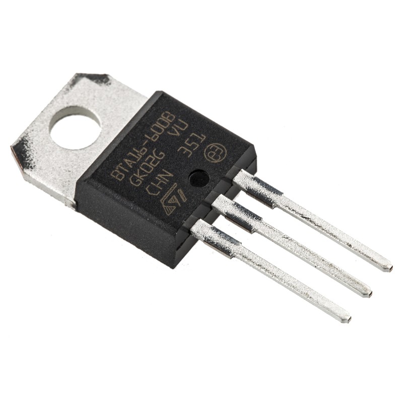 2 pcs - STMicroelectronics Through Hole, 3-pin, TRIAC, 600V, Gate Trigger 1.3V 600V