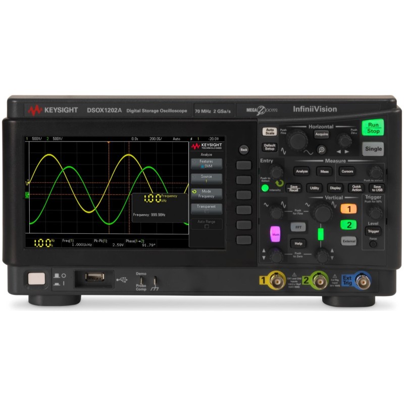 1 pcs - Keysight Technologies DSOX1202A InfiniiVision 1000 X Series Digital Bench Oscilloscope, 2 Analogue Channels, 100MHz