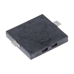 1 pcs - RS PRO 70dB SMD Square Wave External Piezo Buzzer, 16 x 16 x 2.5mm, 1V ac Min, 25V ac Max