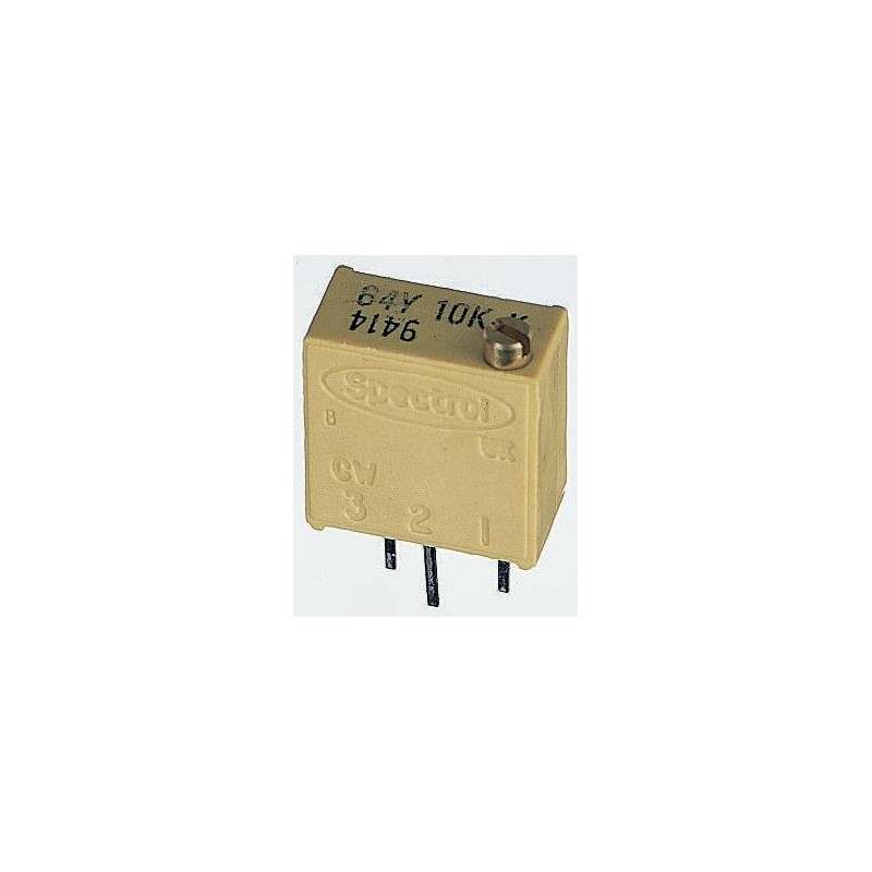 1 pcs - Vishay 64Y Series 19 (Electrical), 22 (Mechanical)-Turn Through Hole Trimmer Resistor with Pin Terminations, 200kΩ