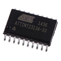 5 pcs - Microchip ATTINY2313A-SU, 8bit AVR Microcontroller, ATtiny2313, 20MHz, 2 kB Flash, 20-Pin SOIC