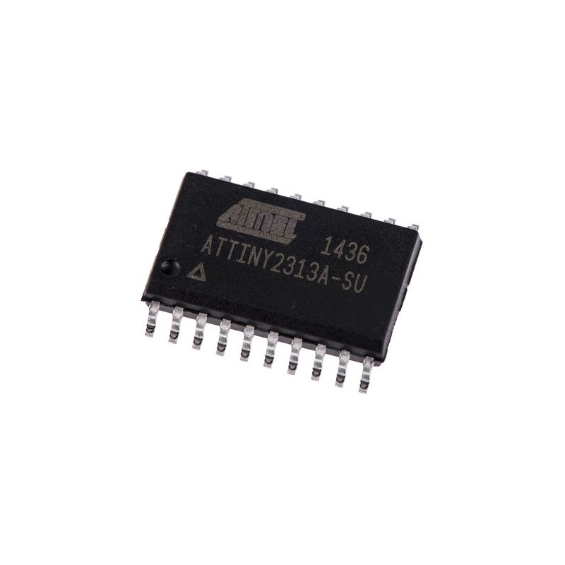 5 pcs - Microchip ATTINY2313A-SU, 8bit AVR Microcontroller, ATtiny2313, 20MHz, 2 kB Flash, 20-Pin SOIC