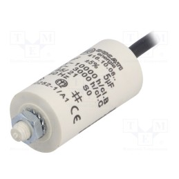 1 pcs x DUCATI ENERGIA - 416100814 - Capacitor: motors, run, 5uF, 425VAC, Ø28x55mm, -25÷85°C, ±5%