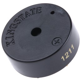 1 pcs - RS PRO 80dB Through Hole Continuous Internal Buzzer, 24 (Dia.) x 9mm, 3V dc Min, 20V dc Max